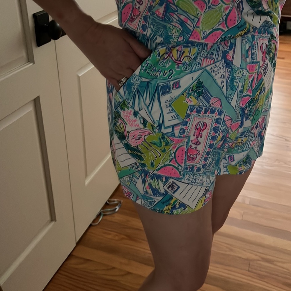 Lilly Pulitzer Dayley Romper Pop Up Wish You Were Here Postcard Print - Large - Picture 11 of 16
